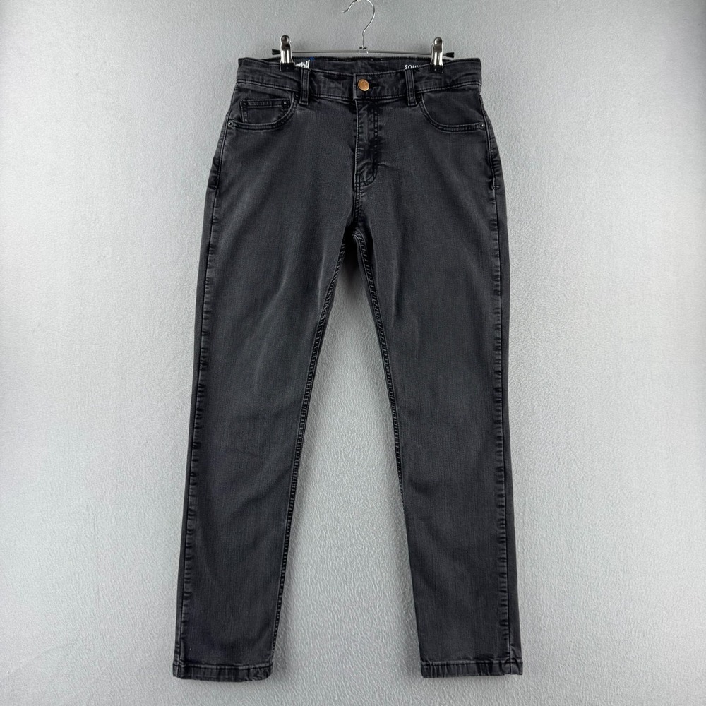 Mugsy Jeans Mens 33x30 (Fits 30x28) Black Squid Inks Slim Tapered Stretch